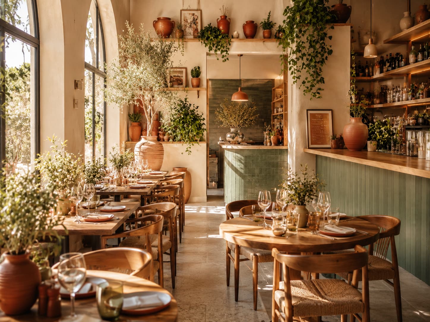 Restaurant méditerranéen chaleureux